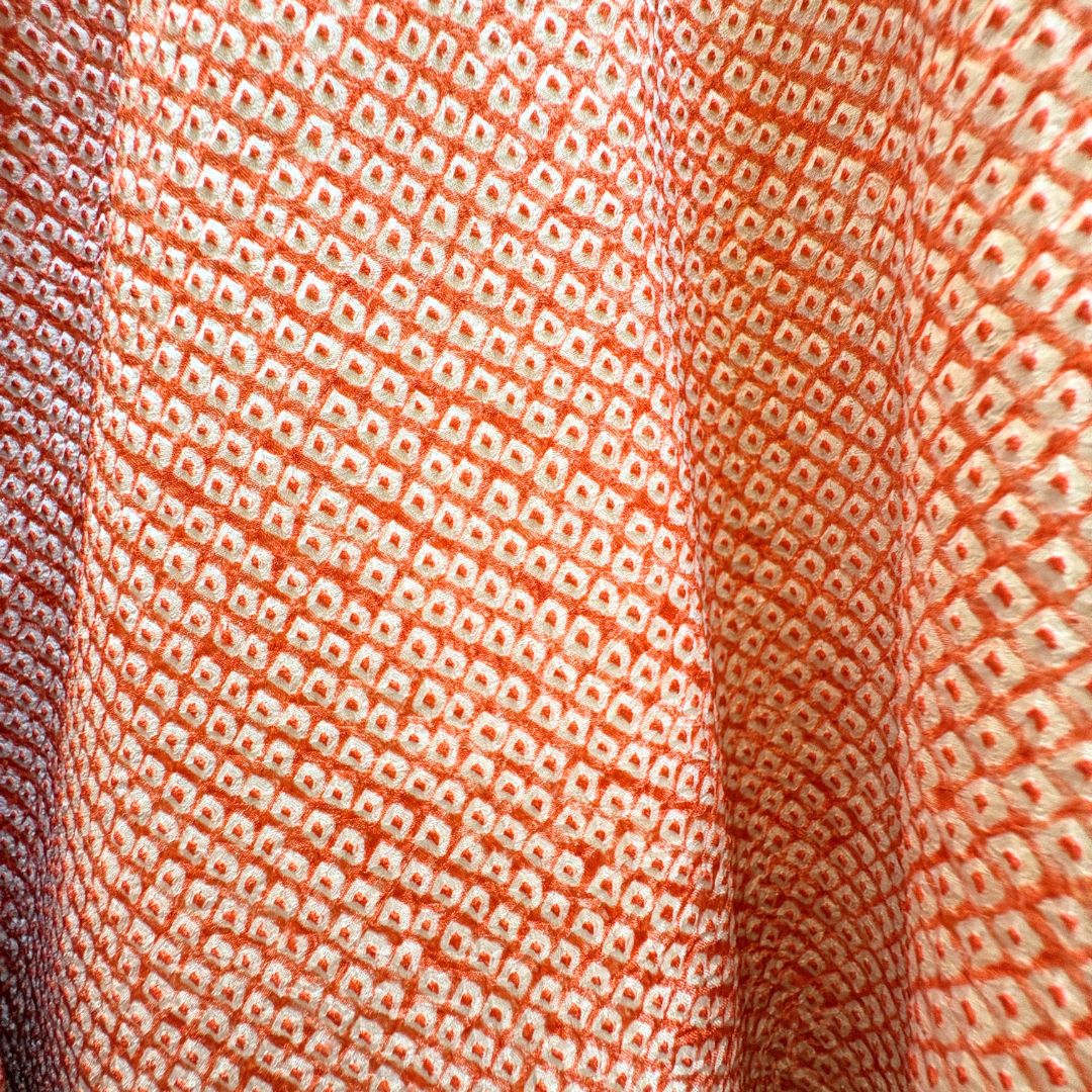 Japanese Haori - Tangerine and White