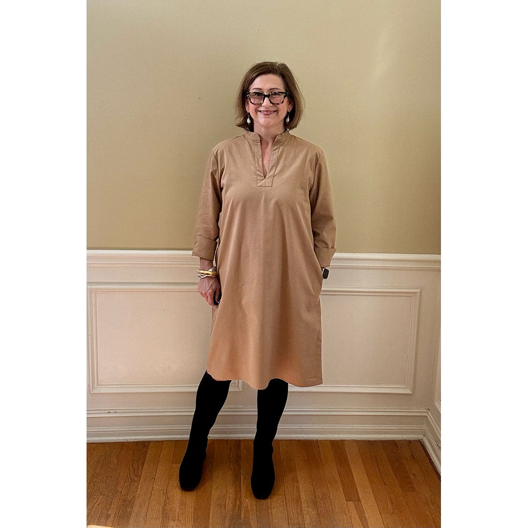 Short Poppy Caftan Dress - Gold