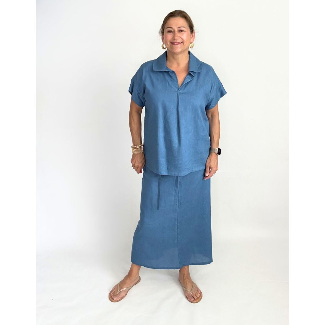 Portofino Top - Azure