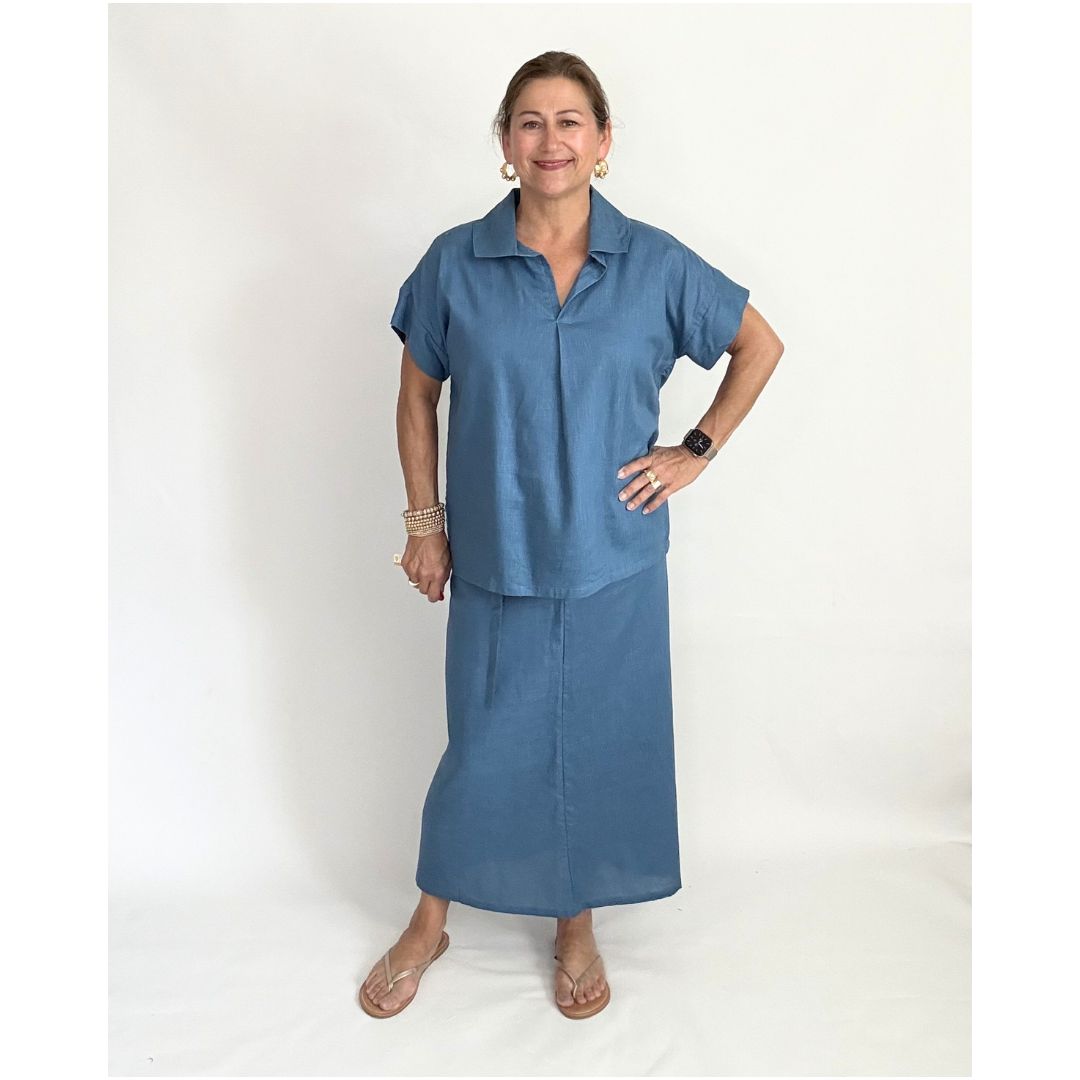 Portofino Top - Azure