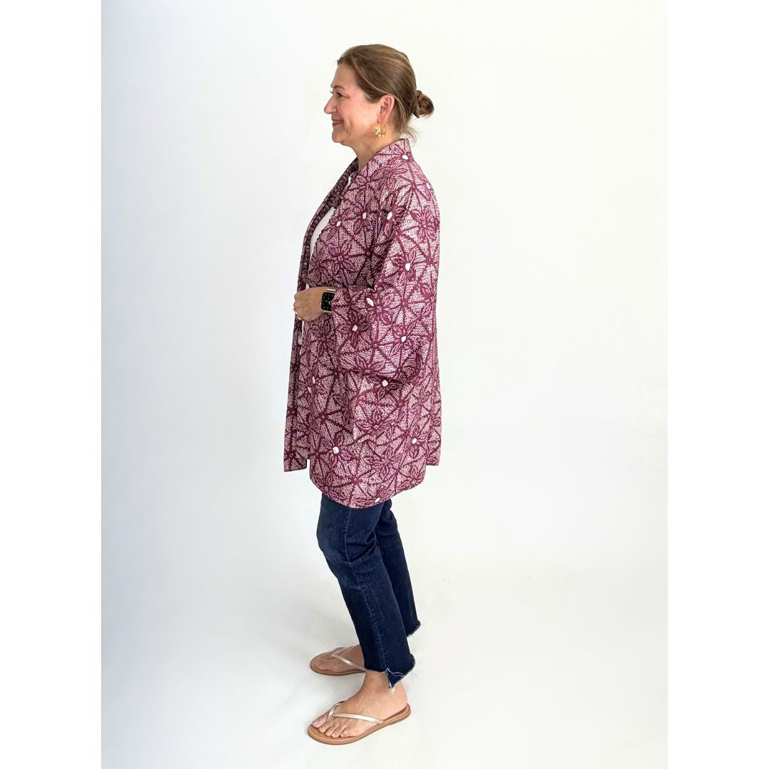 Japanese Haori - Purple Flower