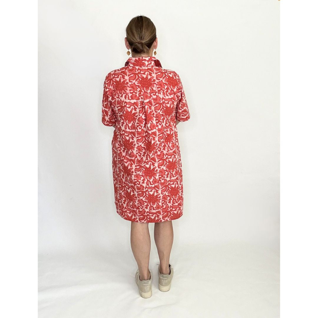 Lucia Short Dress - Pink Floral