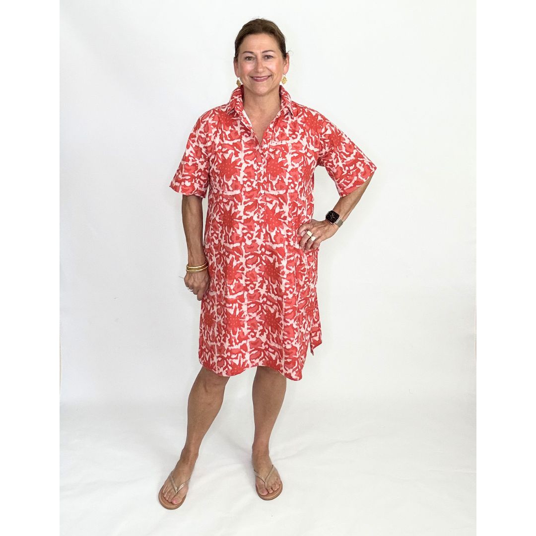Lucia Short Dress - Pink Floral