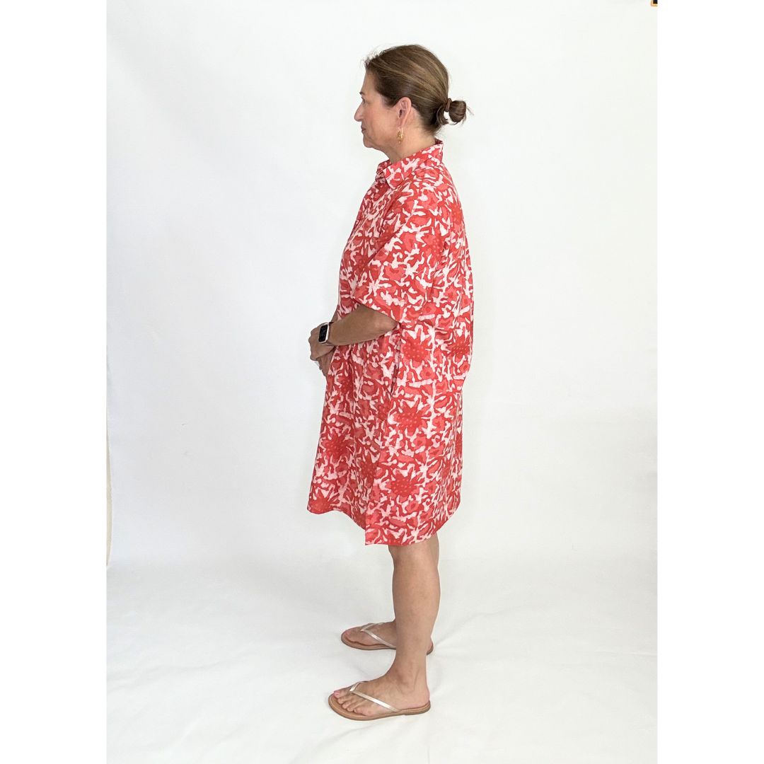 Lucia Short Dress - Pink Floral