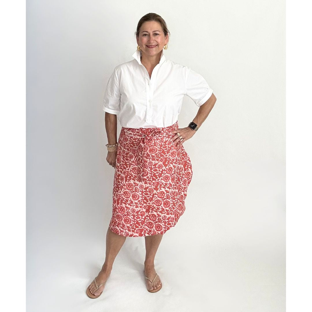 Verona Wrap Skirt - Pink Floral