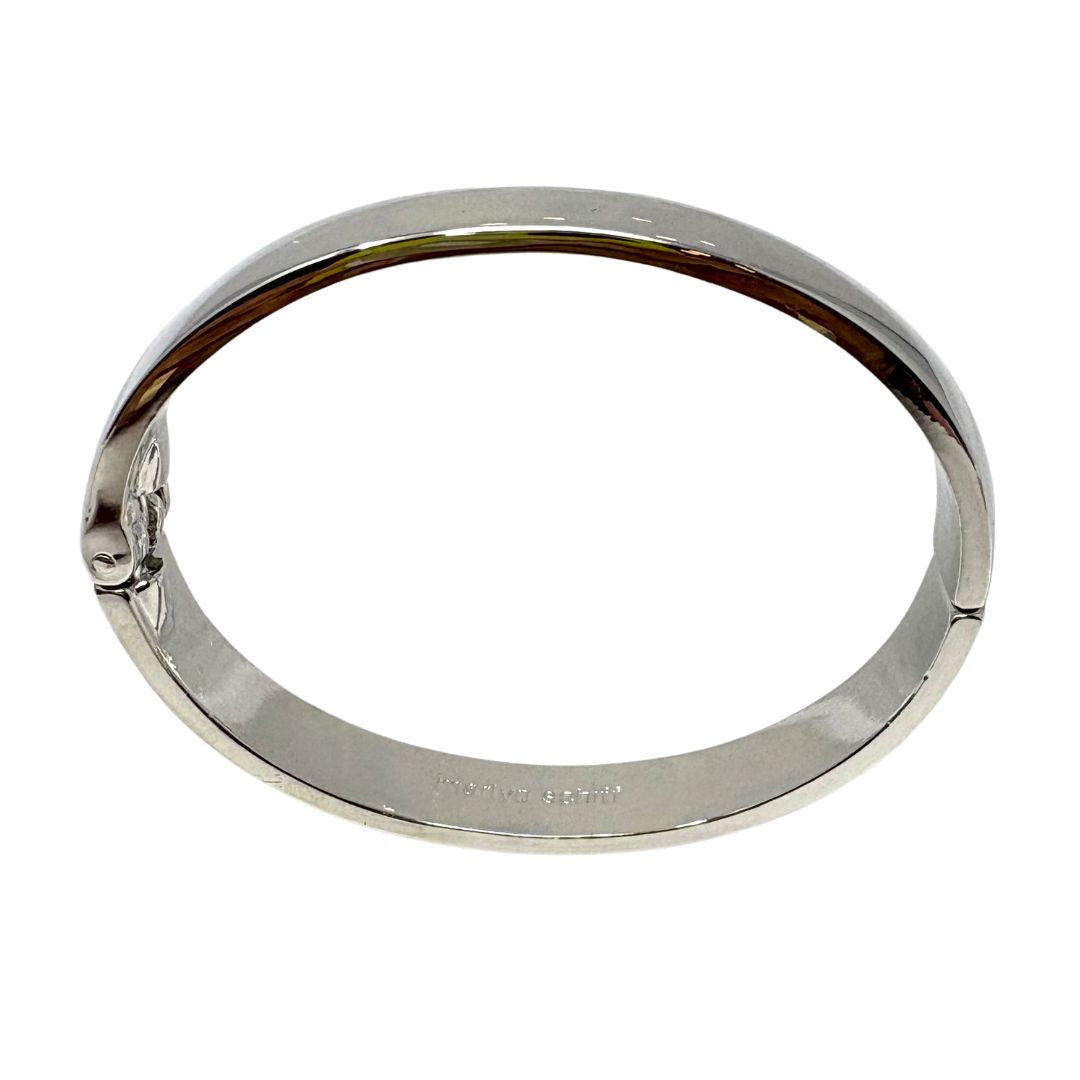 Silver Hinge Bangle Bracelet - 10mm