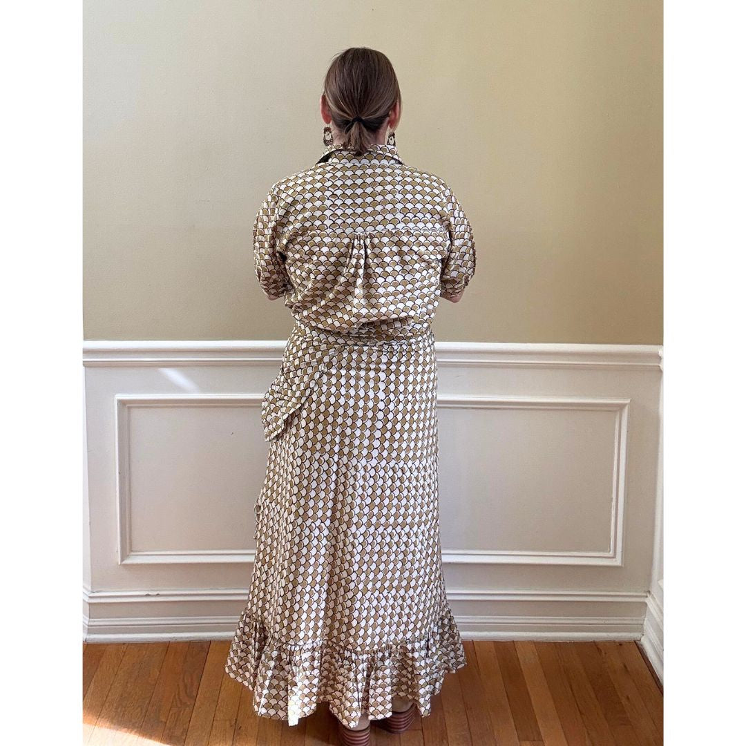 Kathya Popover Top - Fish Scale