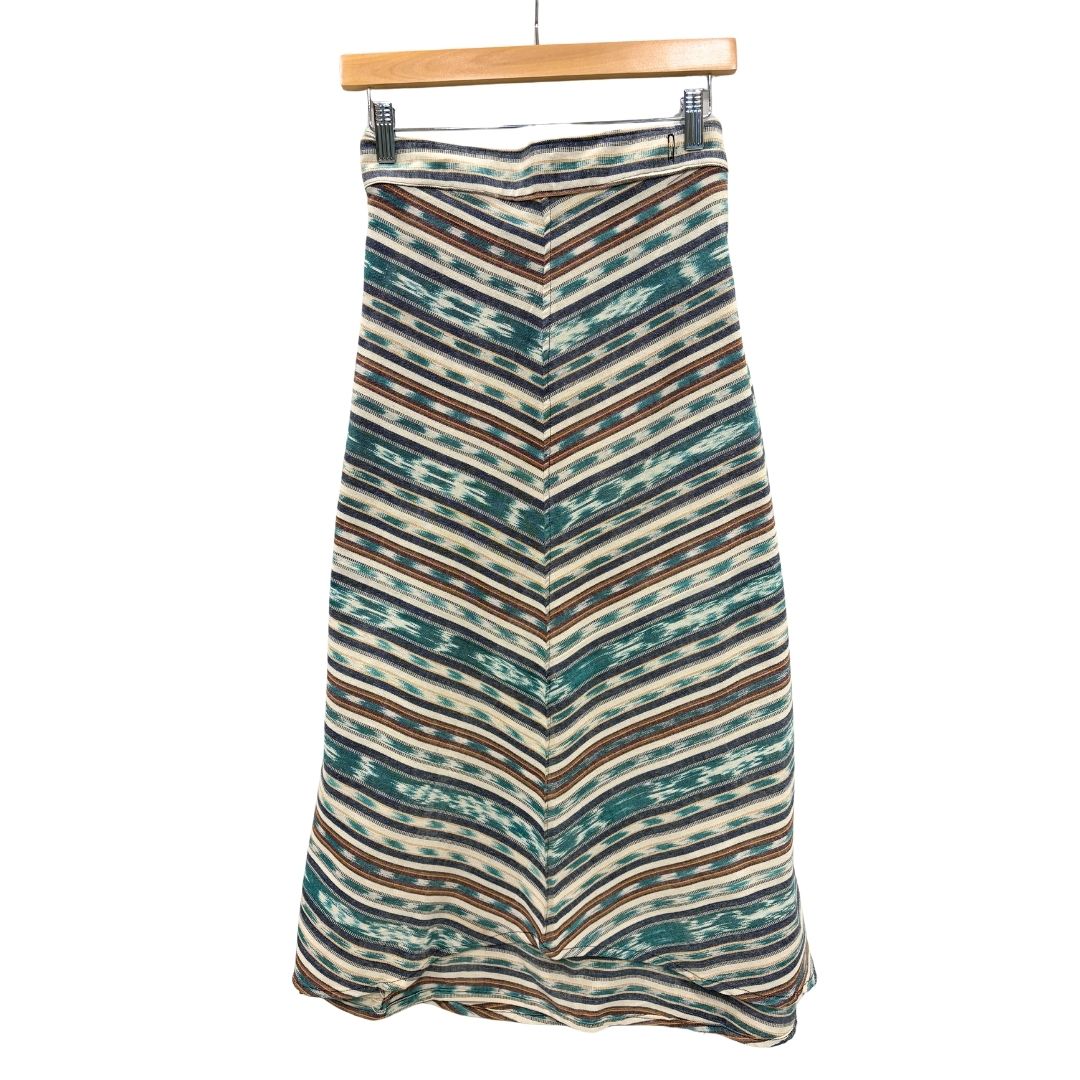 Antigua Skirt - Teal/Cream Stripe