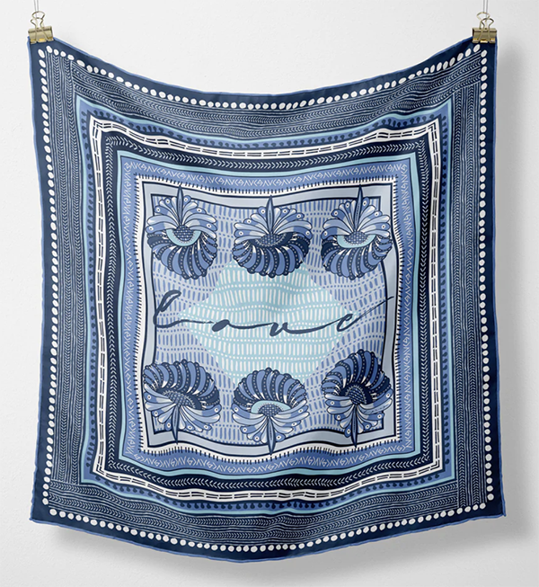 CB Grey Silk Scarf - Annie