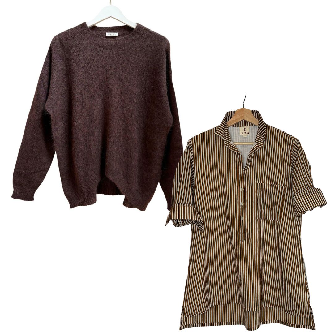 Ivy Sweater+Lucia Stripe Top