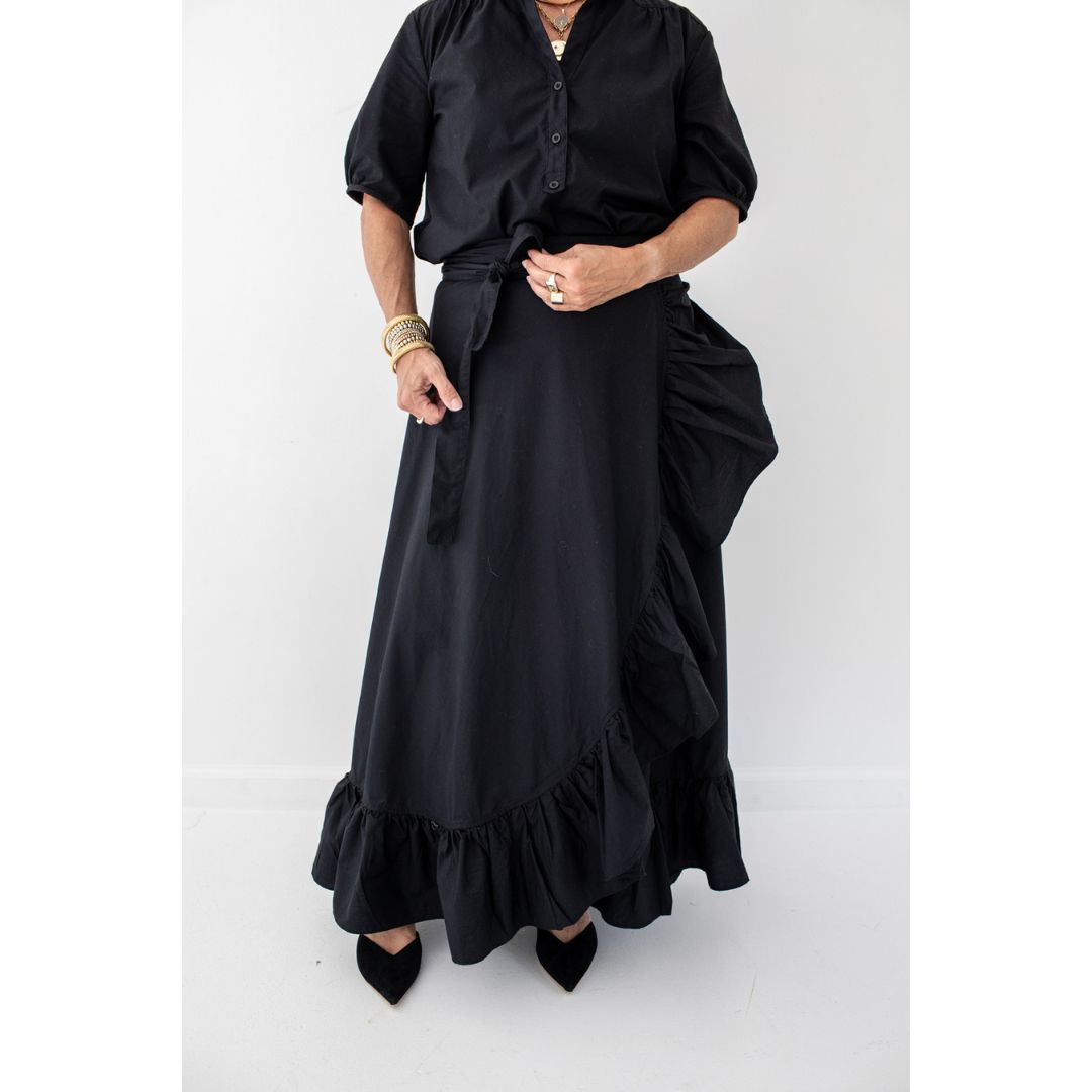 Sofia Wrap Skirt - Black