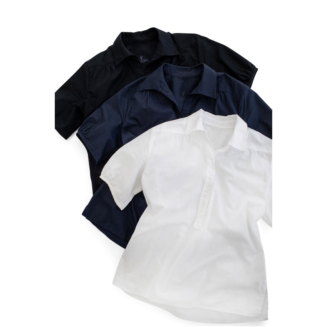Kathya Popover Top - Black