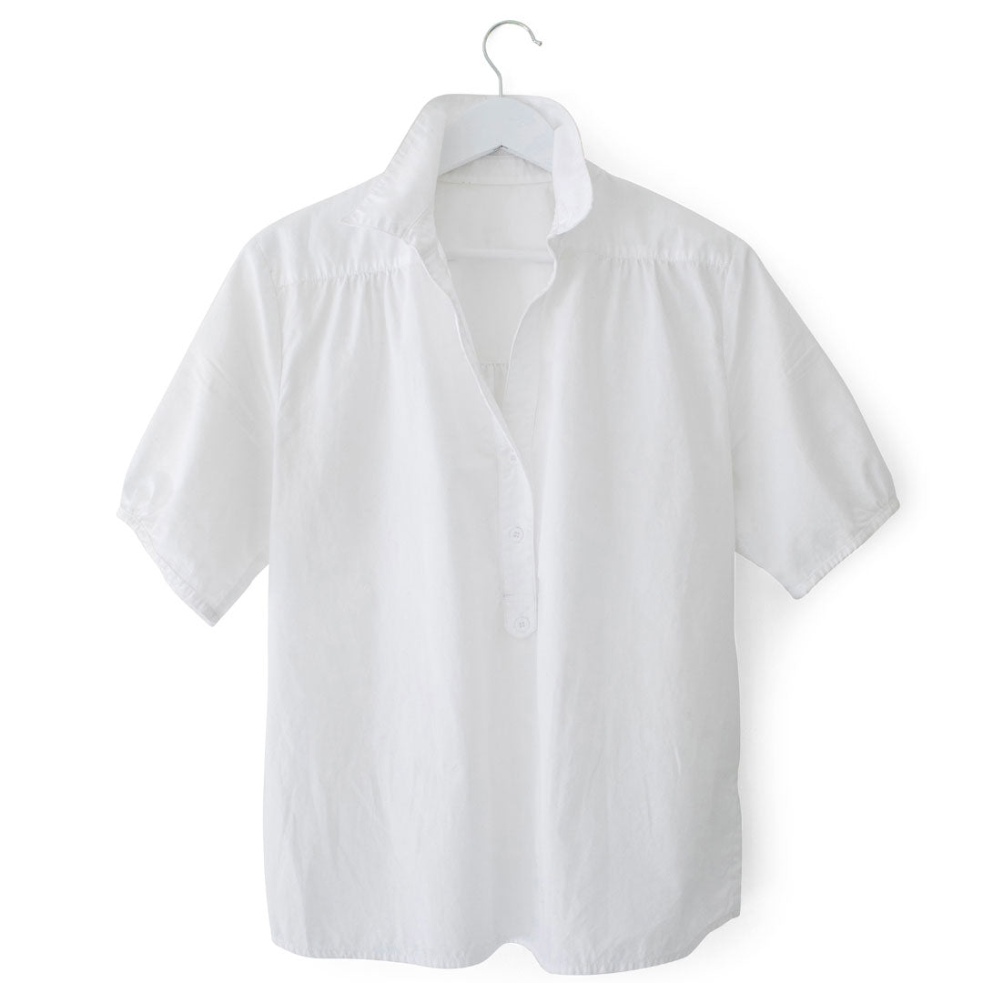 Kathya Popover Top - White
