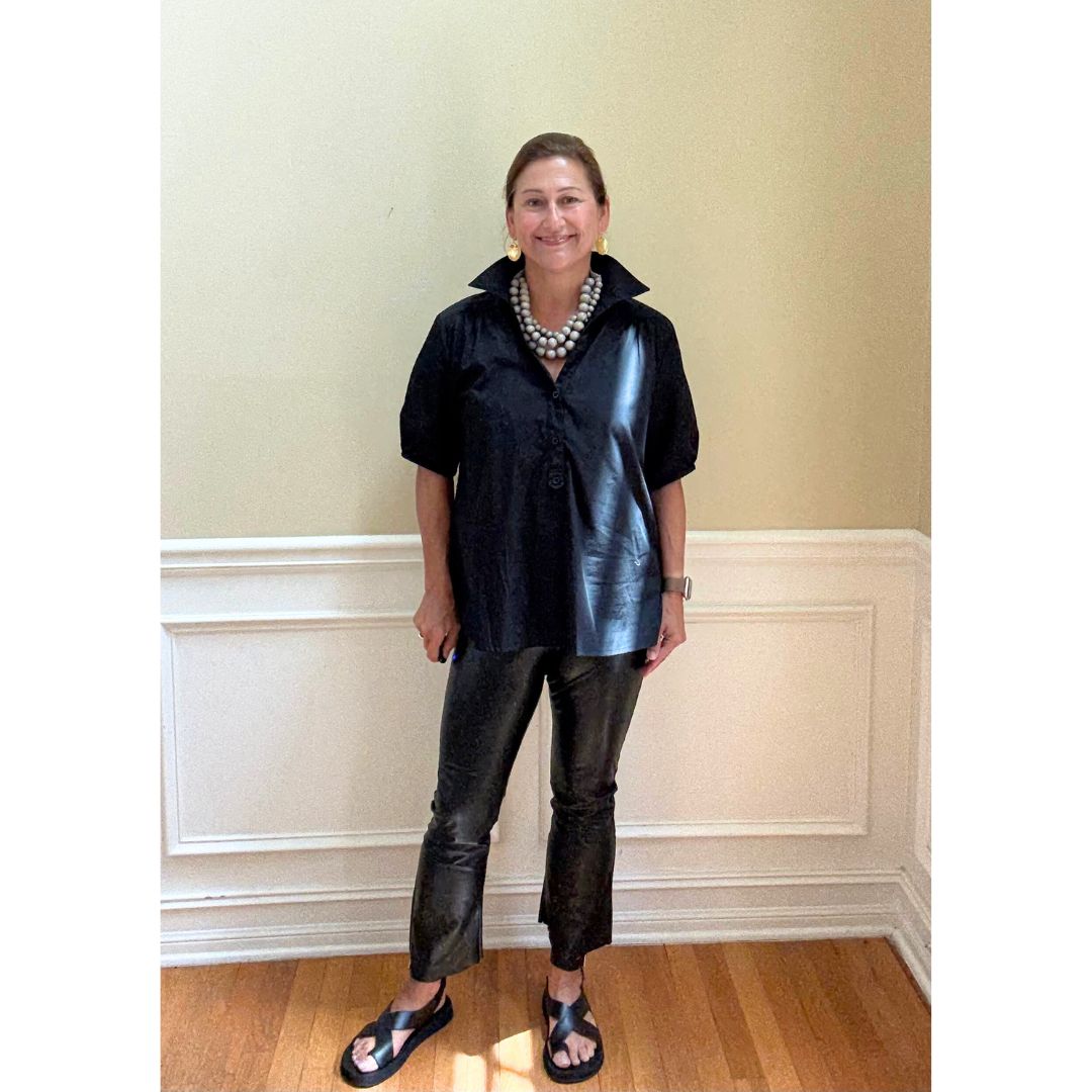 Kathya Popover Top - Black