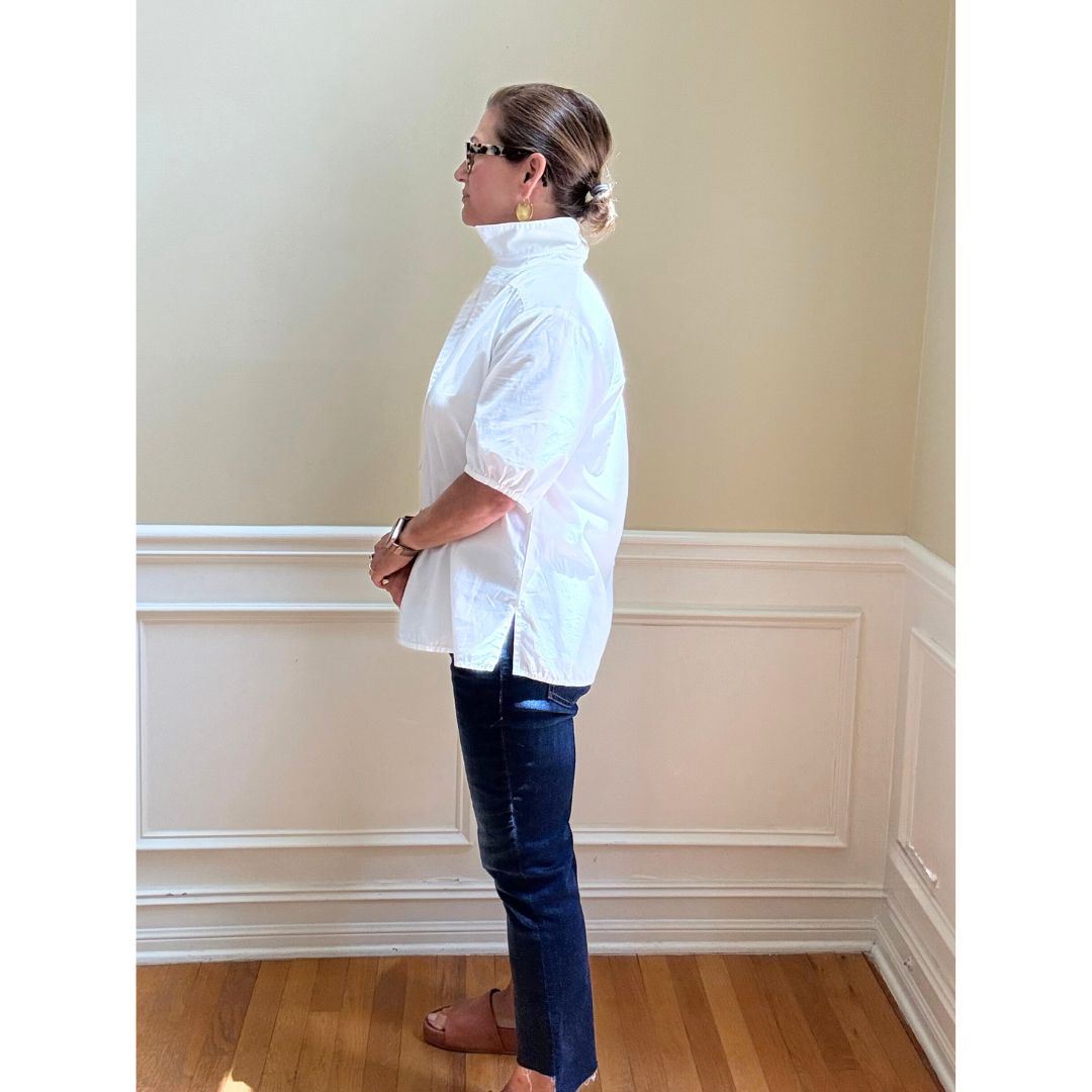 Kathya Popover Top - White