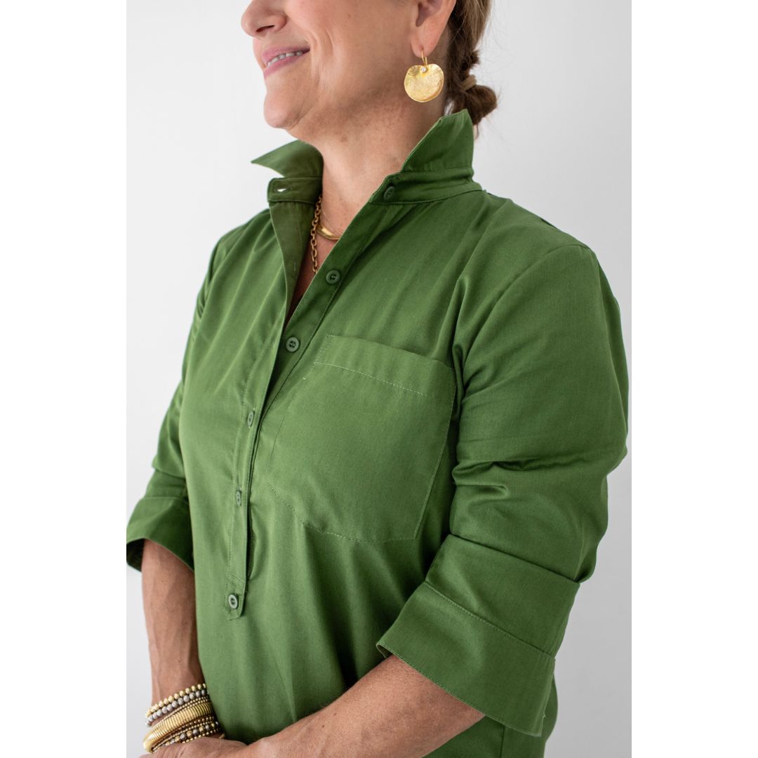 Lucia Shirt Dress - Green