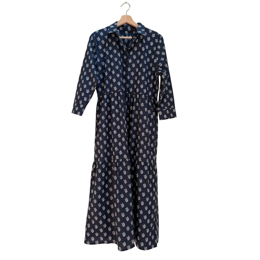 Ofelia Maxi Dress - Navy Berry