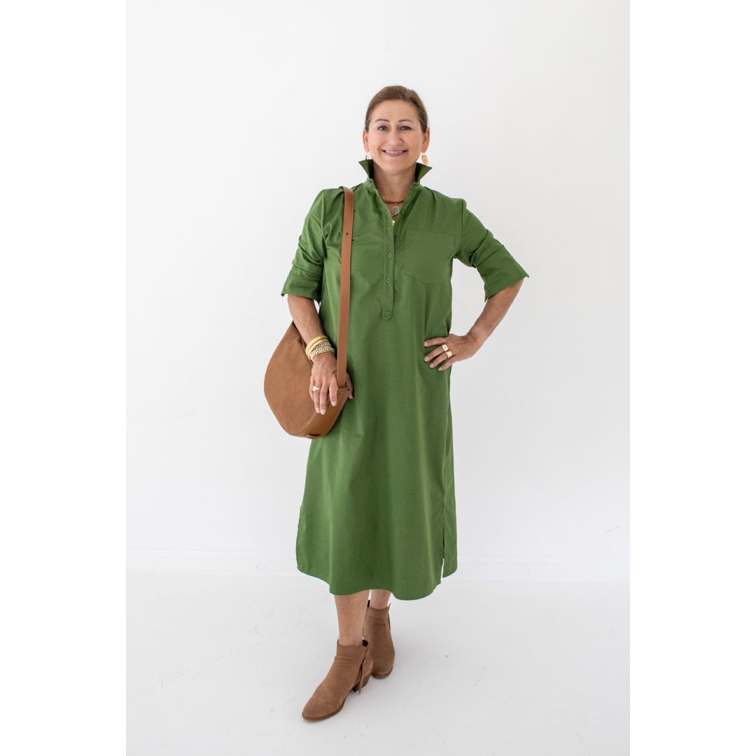 Lucia Shirt Dress - Green