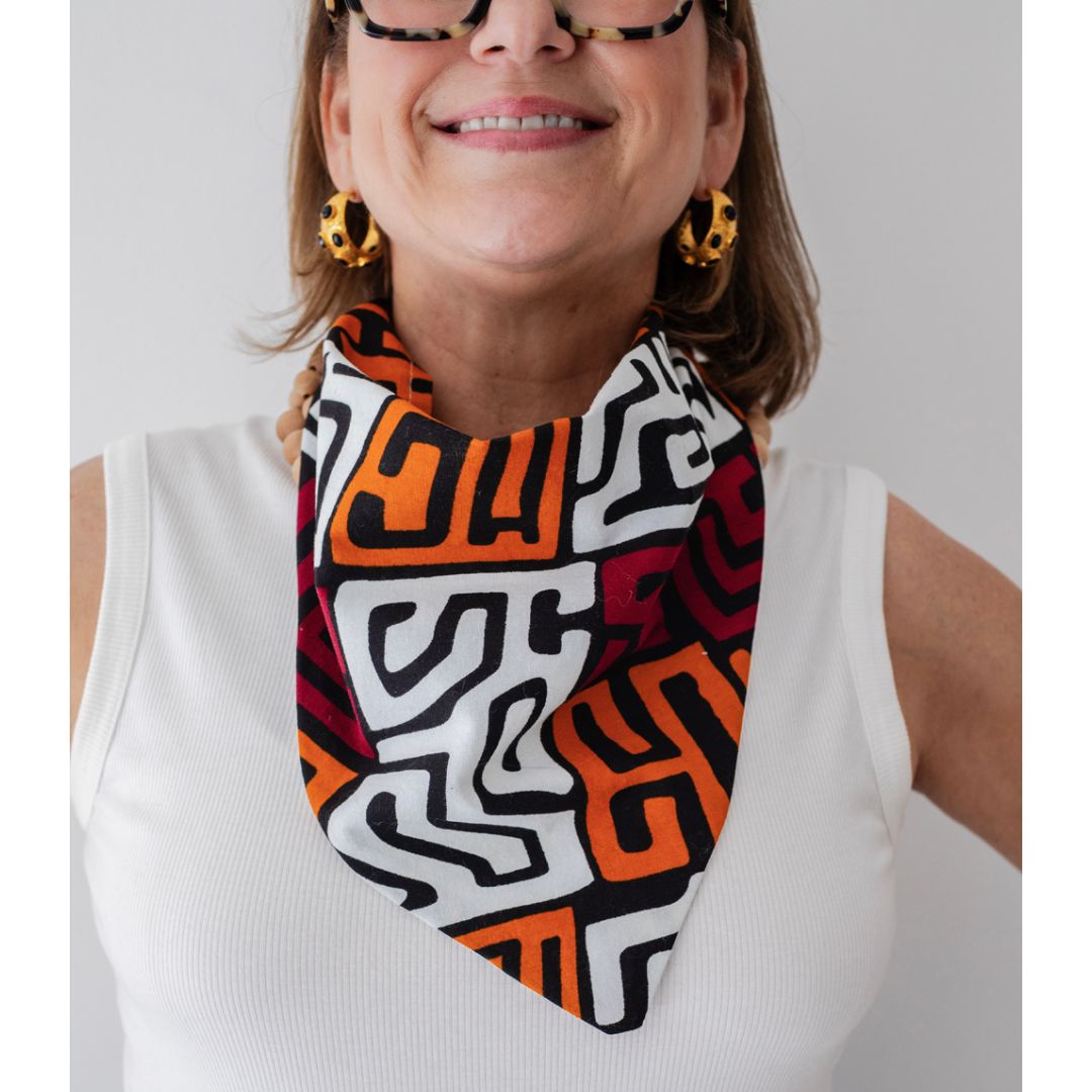 Snap Bandana - Mud Cloth