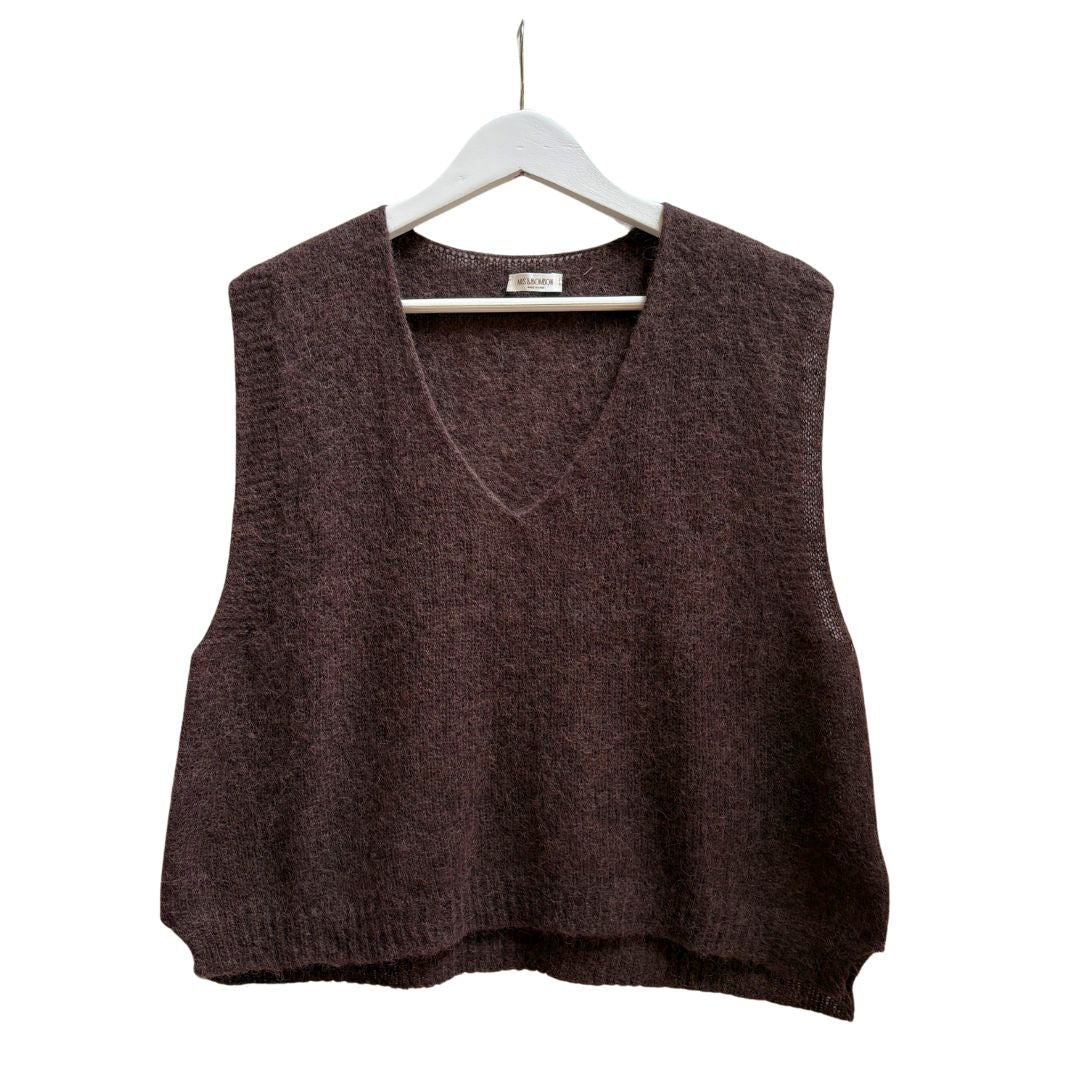 Ava Sweater Vest - Chocolate