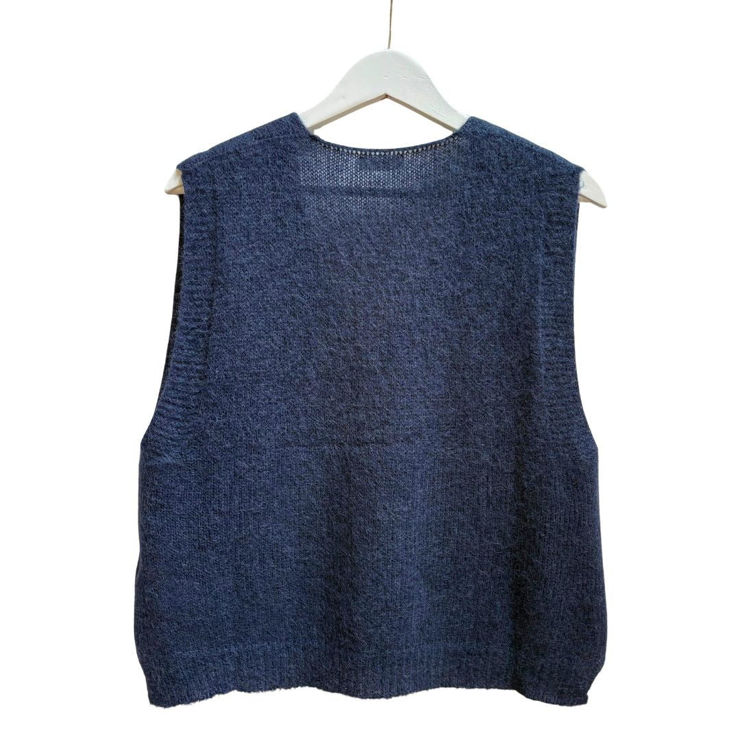 Ava Sweater Vest - Navy