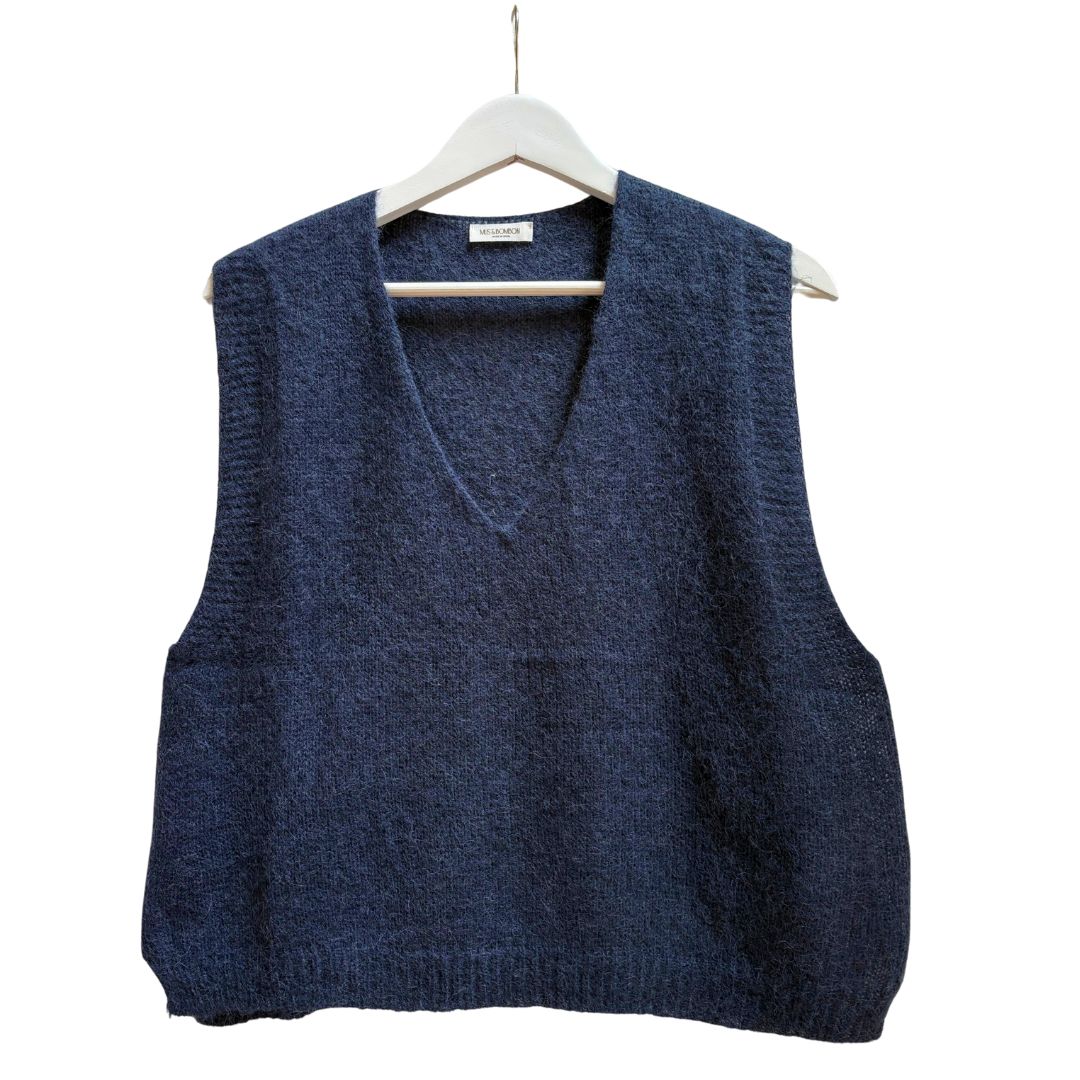 Ava Sweater Vest - Navy