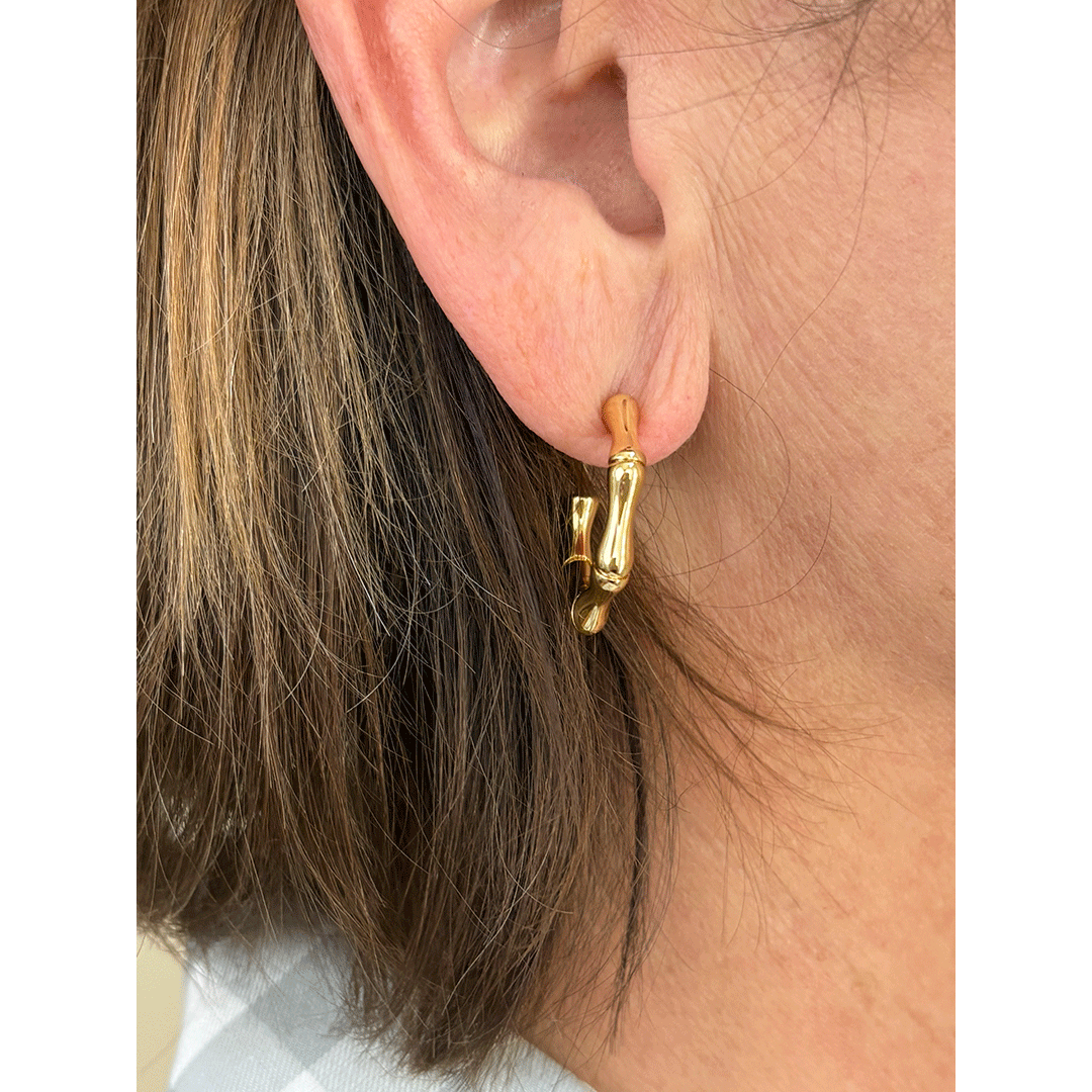 Bamboo Hoop Earrings
