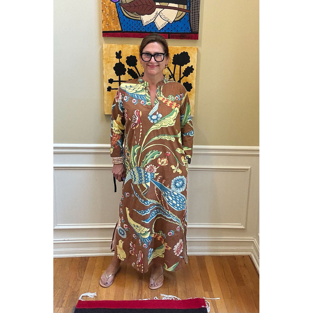 Birdie Long Sleeve Caftan Dress