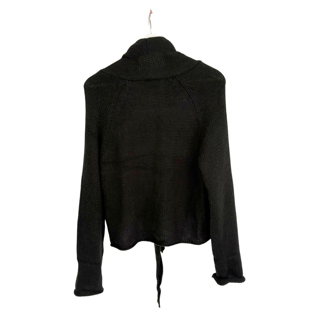 Cocoon Wrap Cardigan - Black