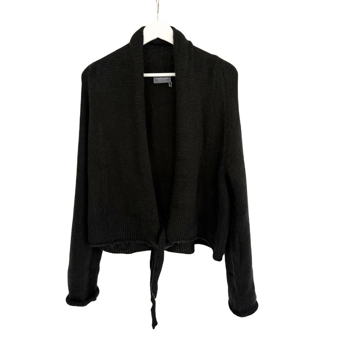Cocoon Wrap Cardigan - Black