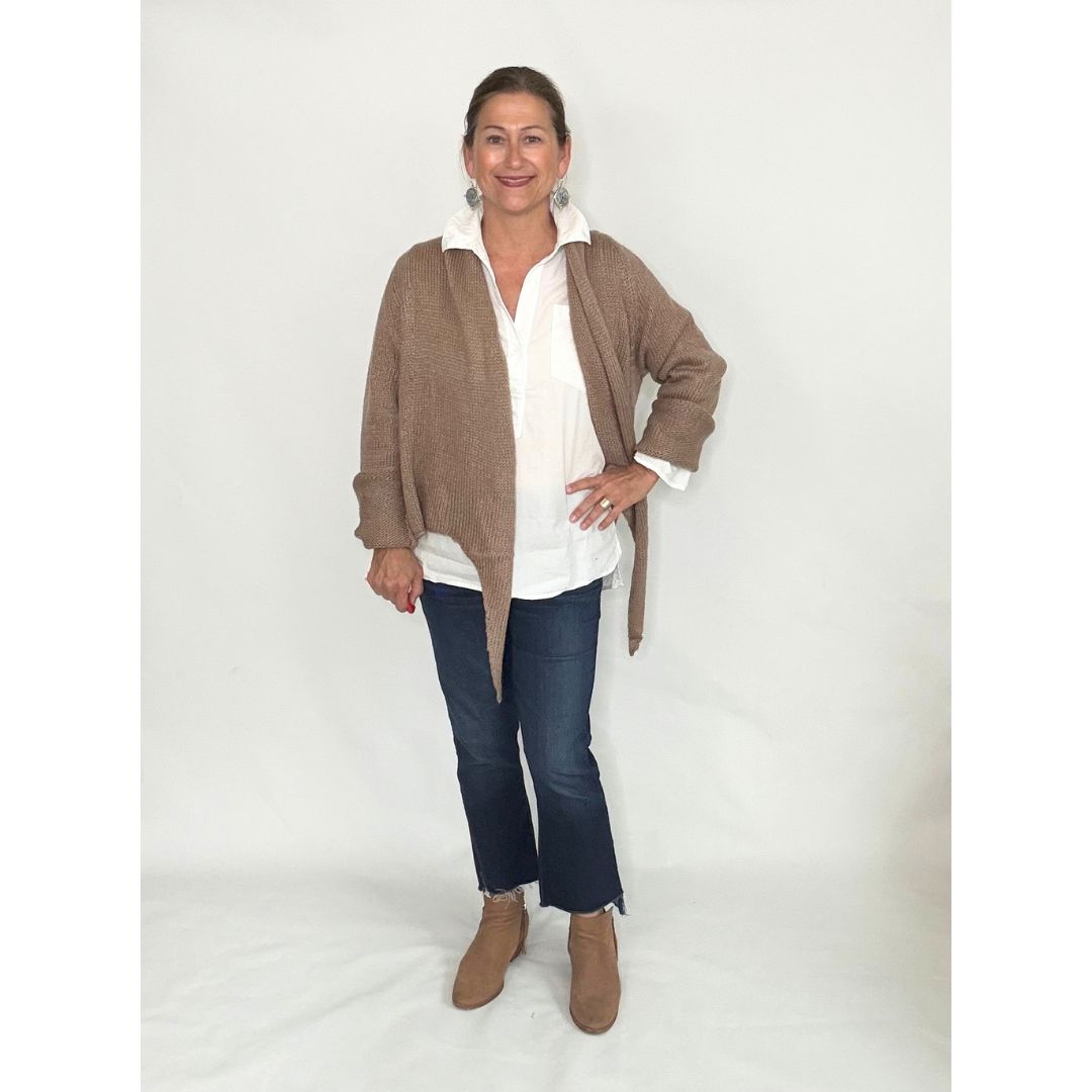 Cocoon Wrap Cardigan - Cedar