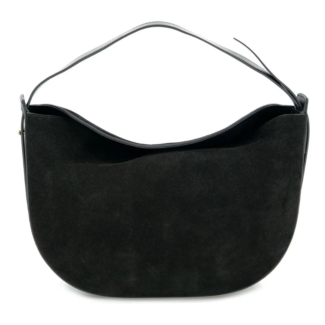 Emilia Suede Hobo Bag-Black