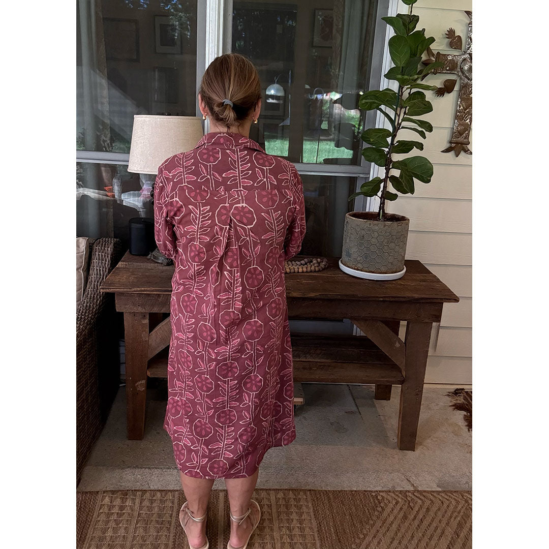 Portugal Dress - Fuchsia Floral