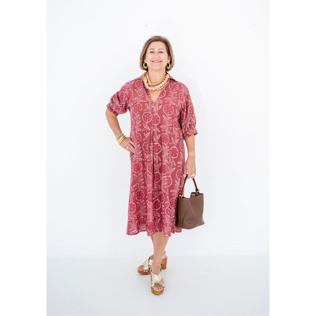 Portugal Dress - Fuchsia Floral