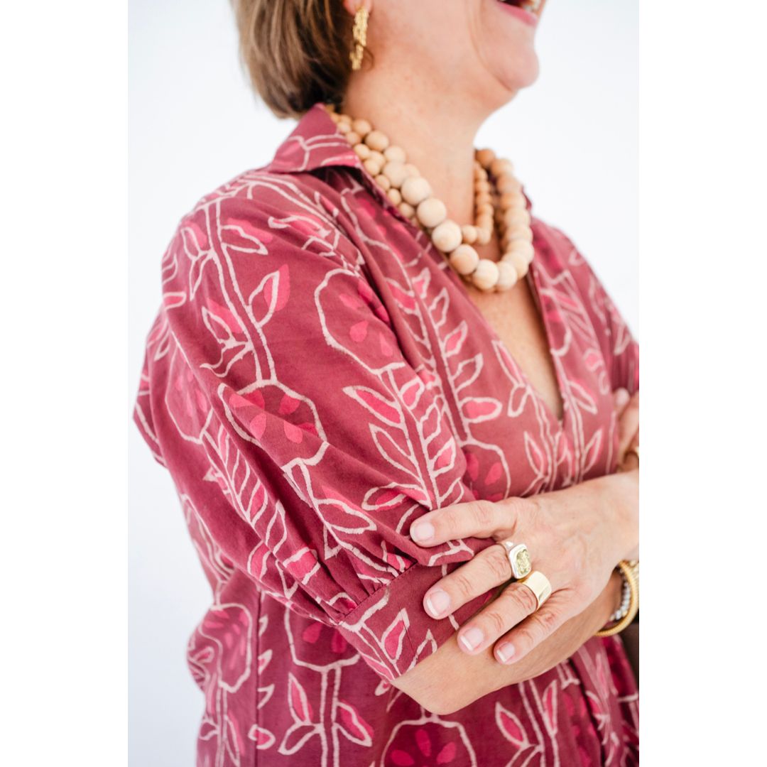 Portugal Dress - Fuchsia Floral