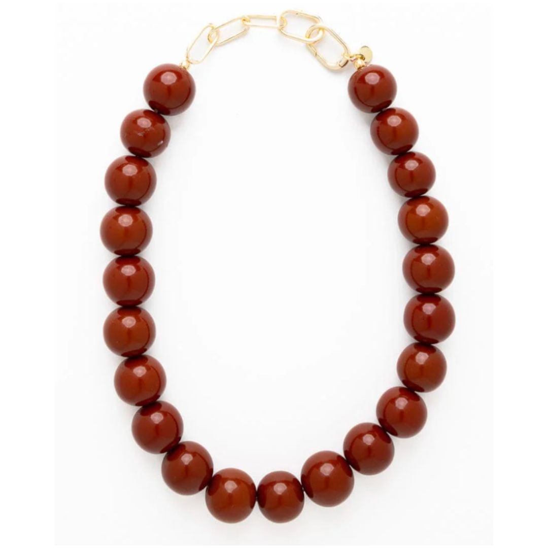Iris Beaded Necklace - Sienna