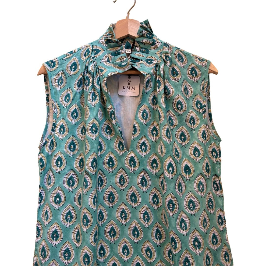 Kate Dress - Green Leaf Print