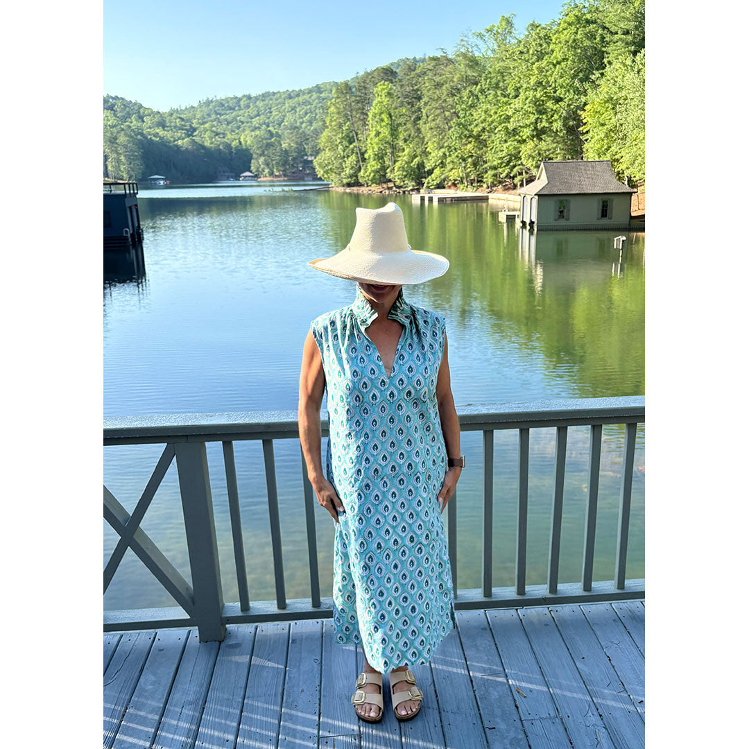 Kate Dress - Green Leaf Print