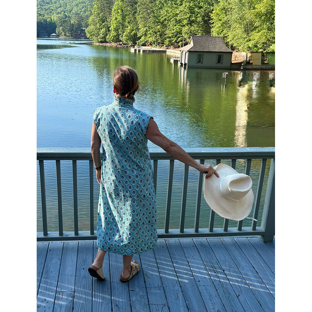 Kate Dress - Green Leaf Print