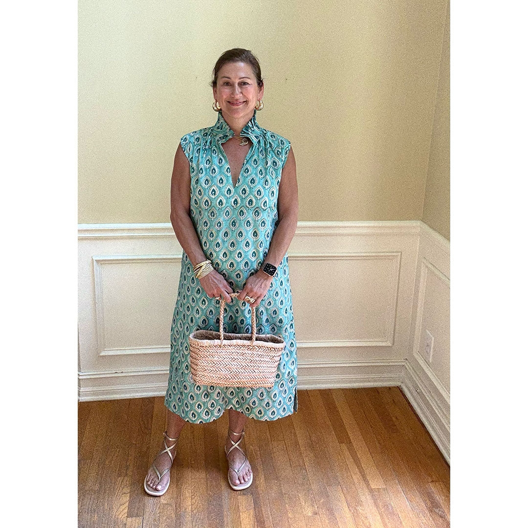 Kate Dress - Green Leaf Print