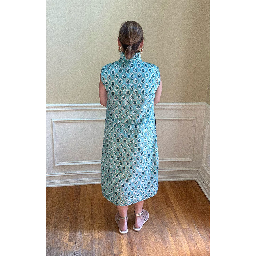 Kate Dress - Green Leaf Print
