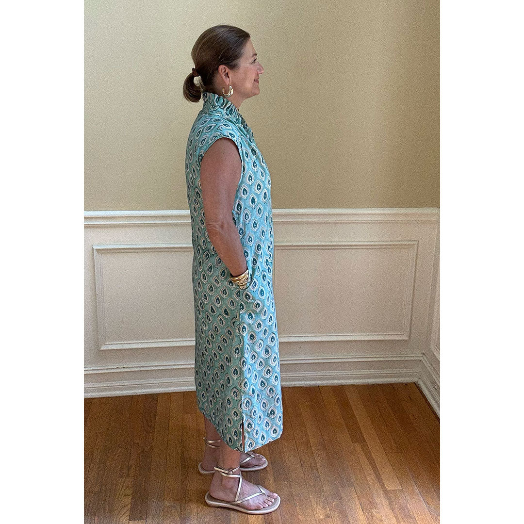 Kate Dress - Green Leaf Print