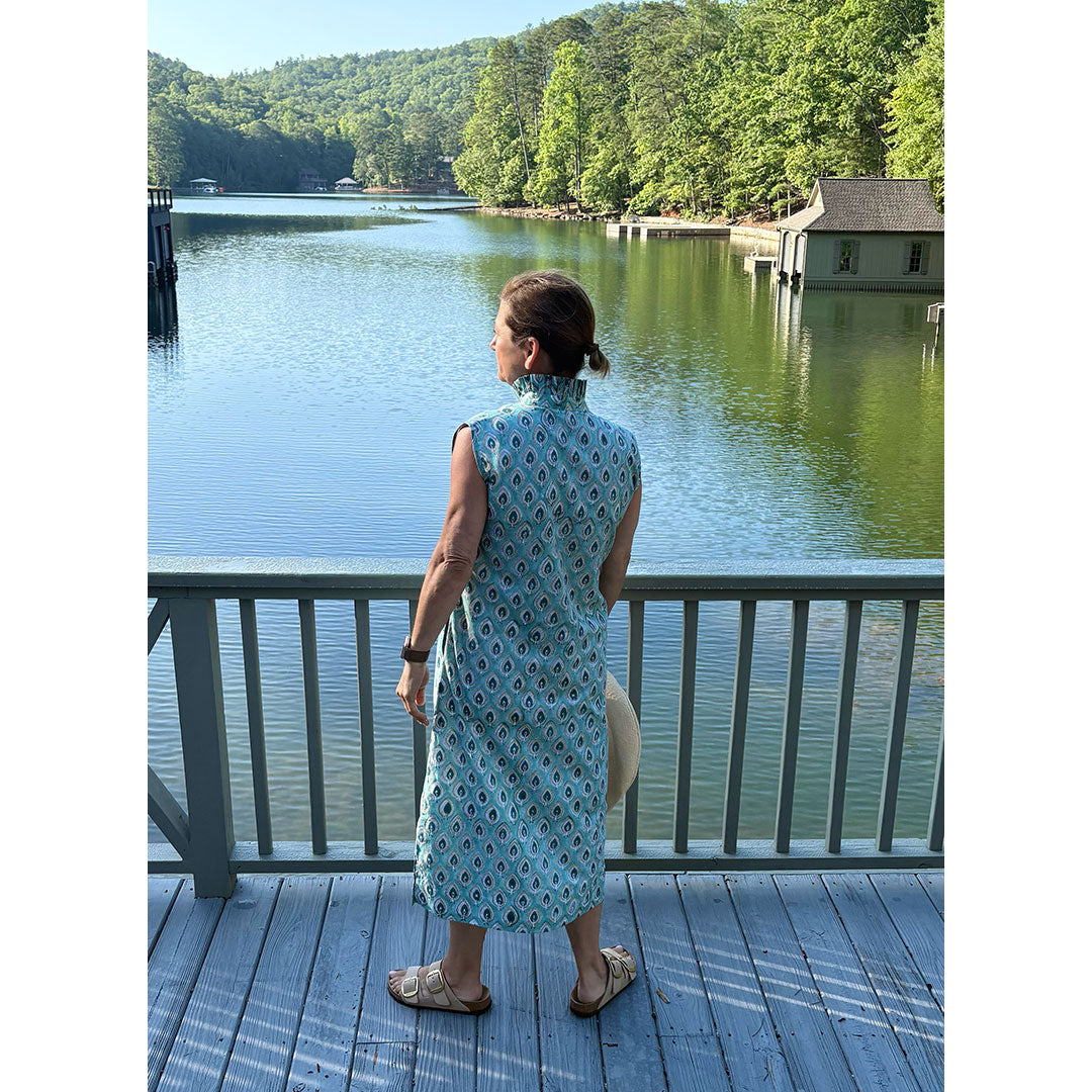 Kate Dress - Green Leaf Print