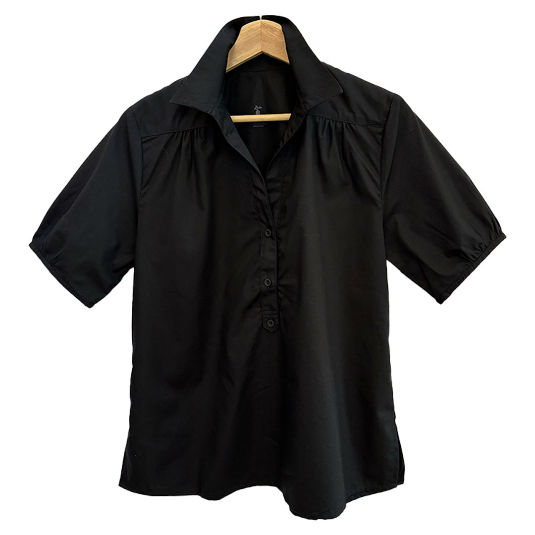 Kathya Popover Top - Black