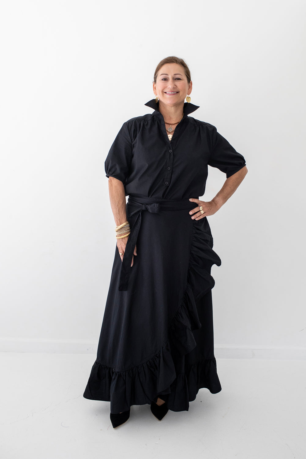 Sofia Wrap Skirt - Black
