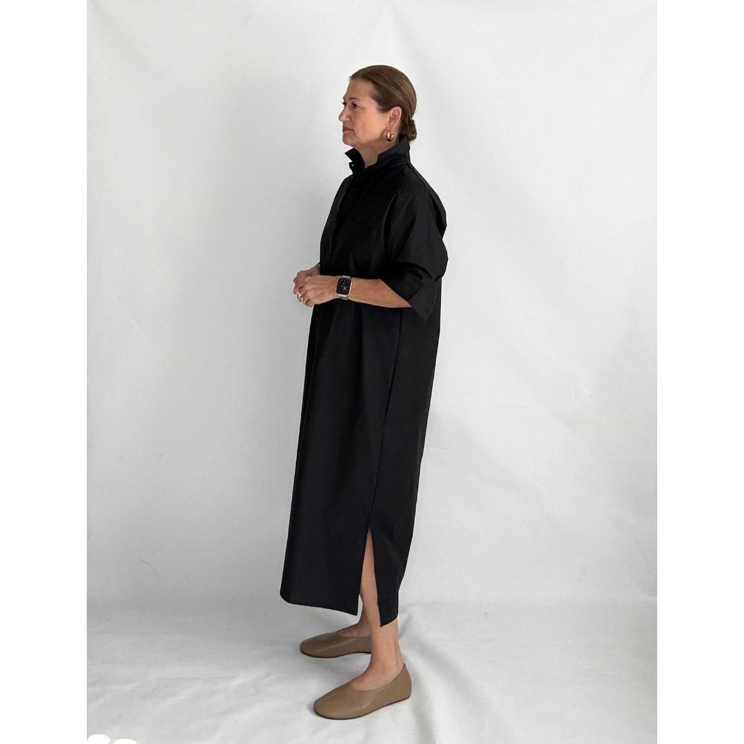 Lucia Shirt Dress - Black