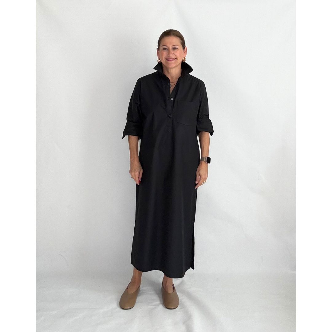 Lucia Shirt Dress - Black