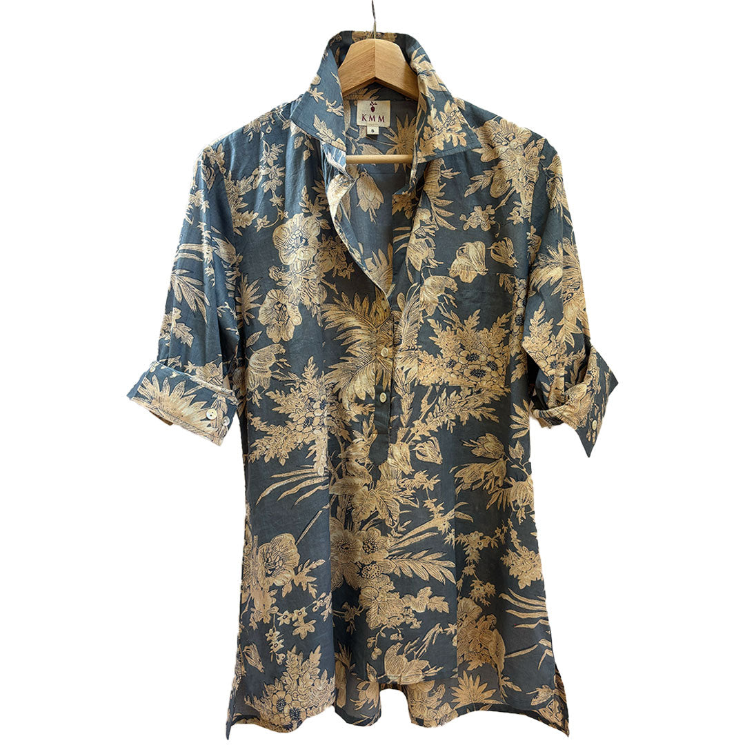 Lucia Printed Top - Blue Floral