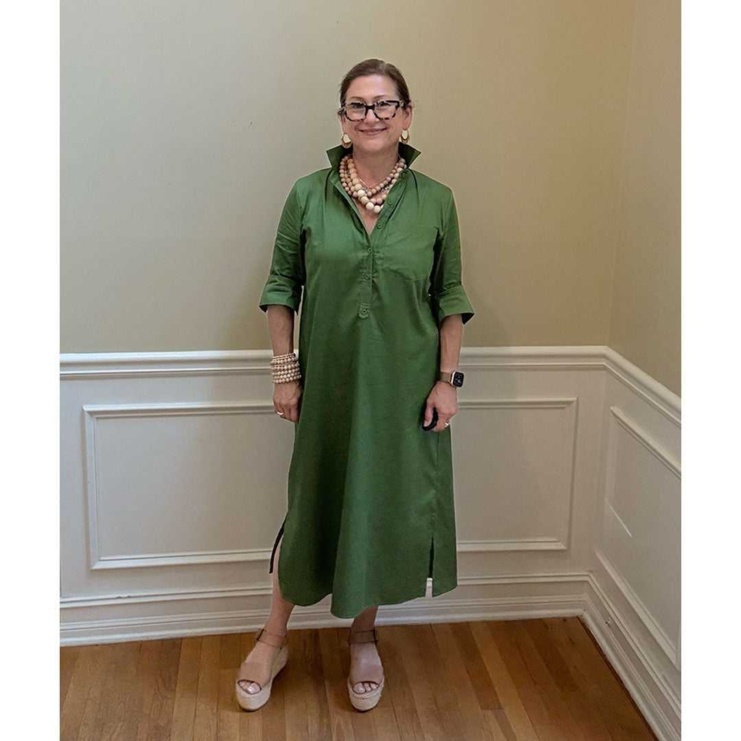 Lucia Shirt Dress - Green