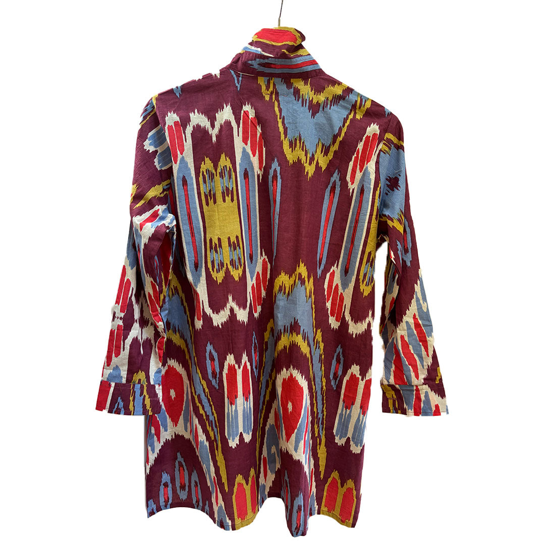 Lucia Printed Top - Purple Ikat